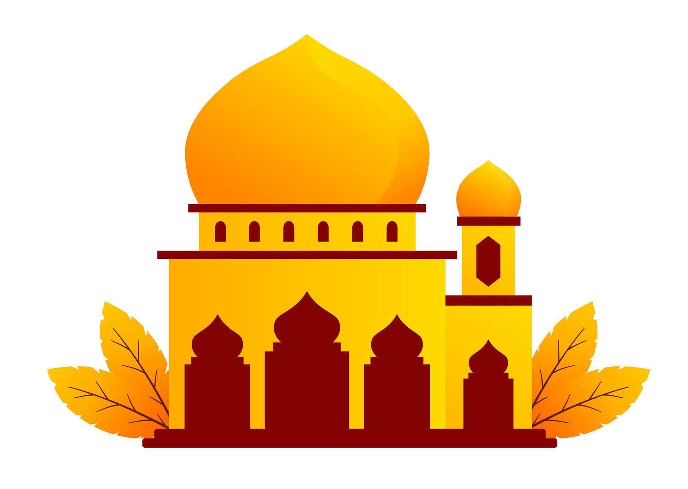 Gradient Artistic Mosque Artwork vector