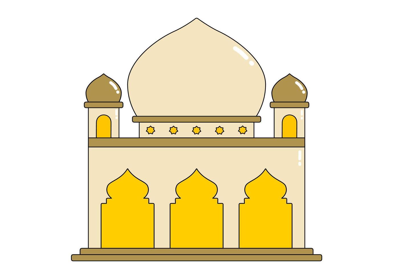 Spiritual Mosque with Intricate Design vector