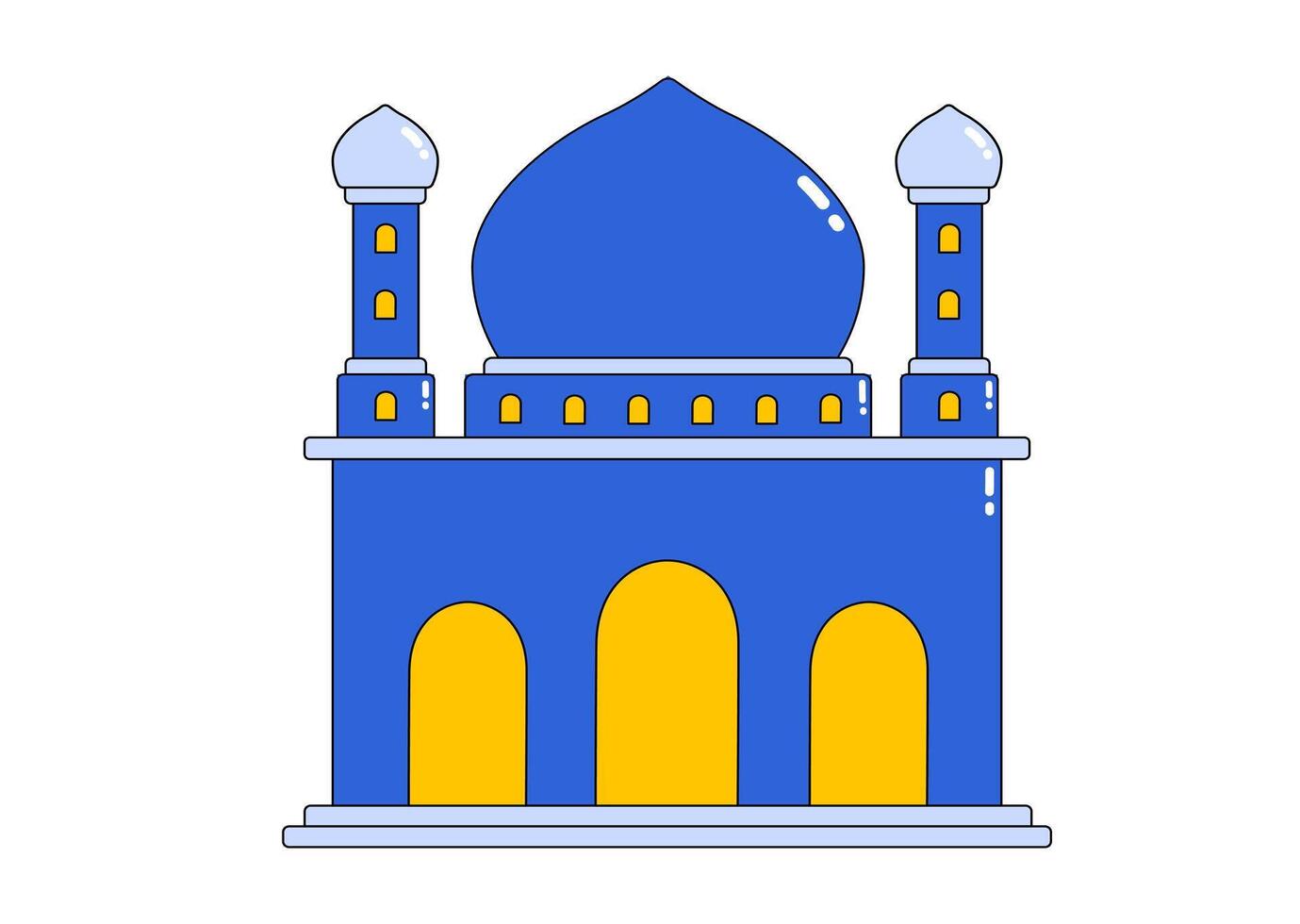 Mosque in Urban Landscape vector