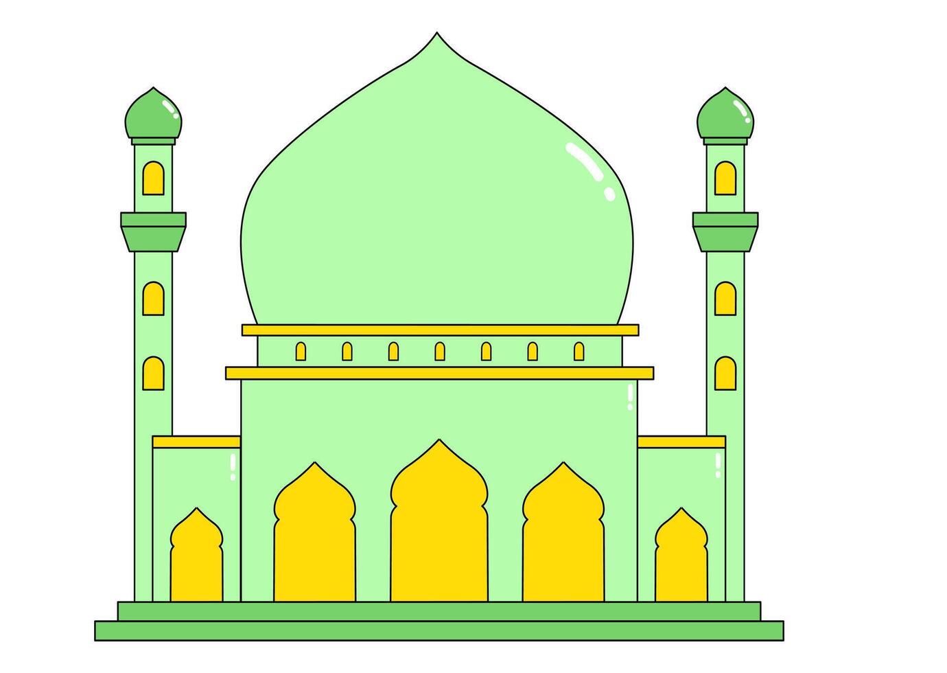 Colorful Mosque in Abstract Style vector