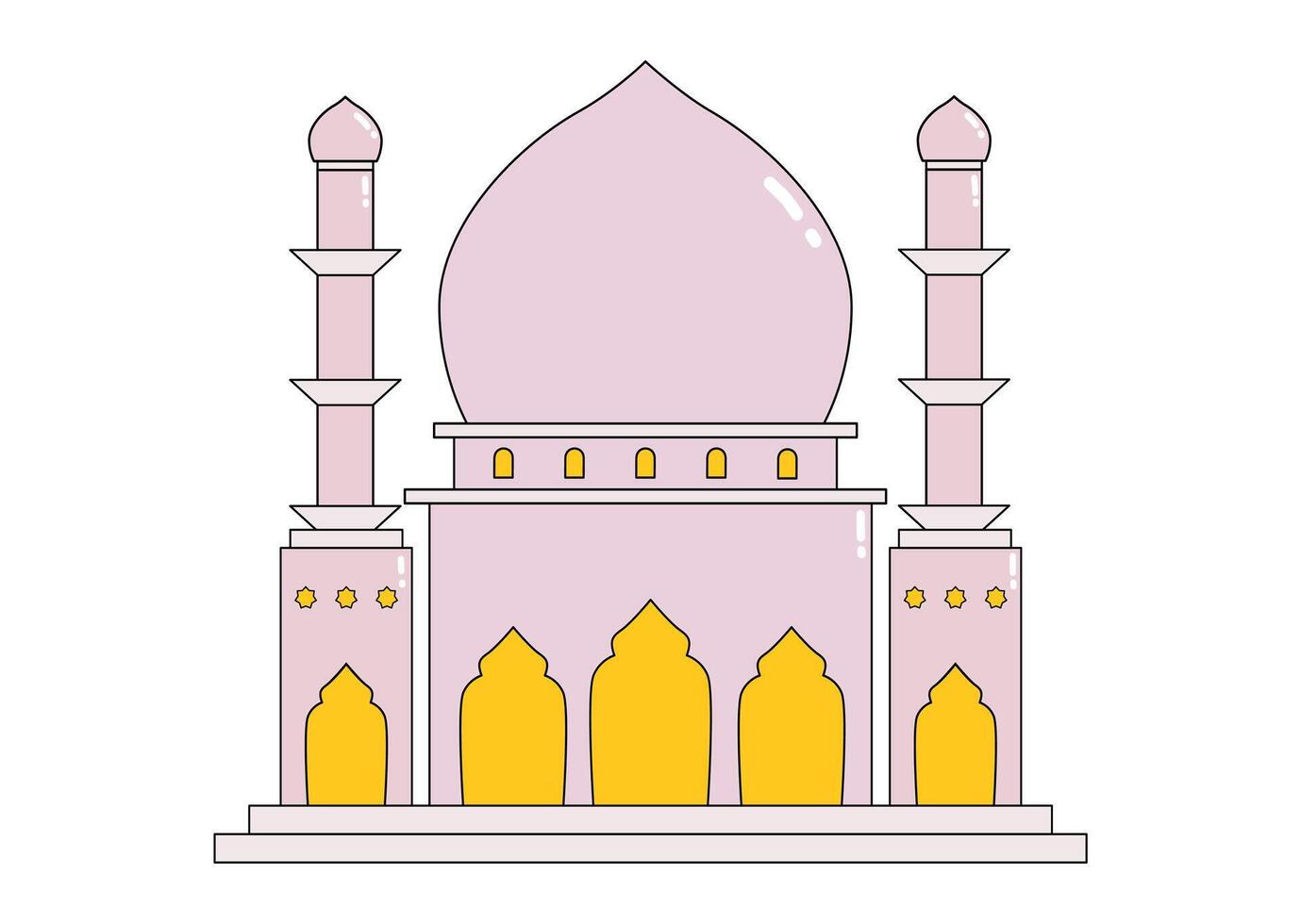 Abstract Mosque with Pastel Shades vector