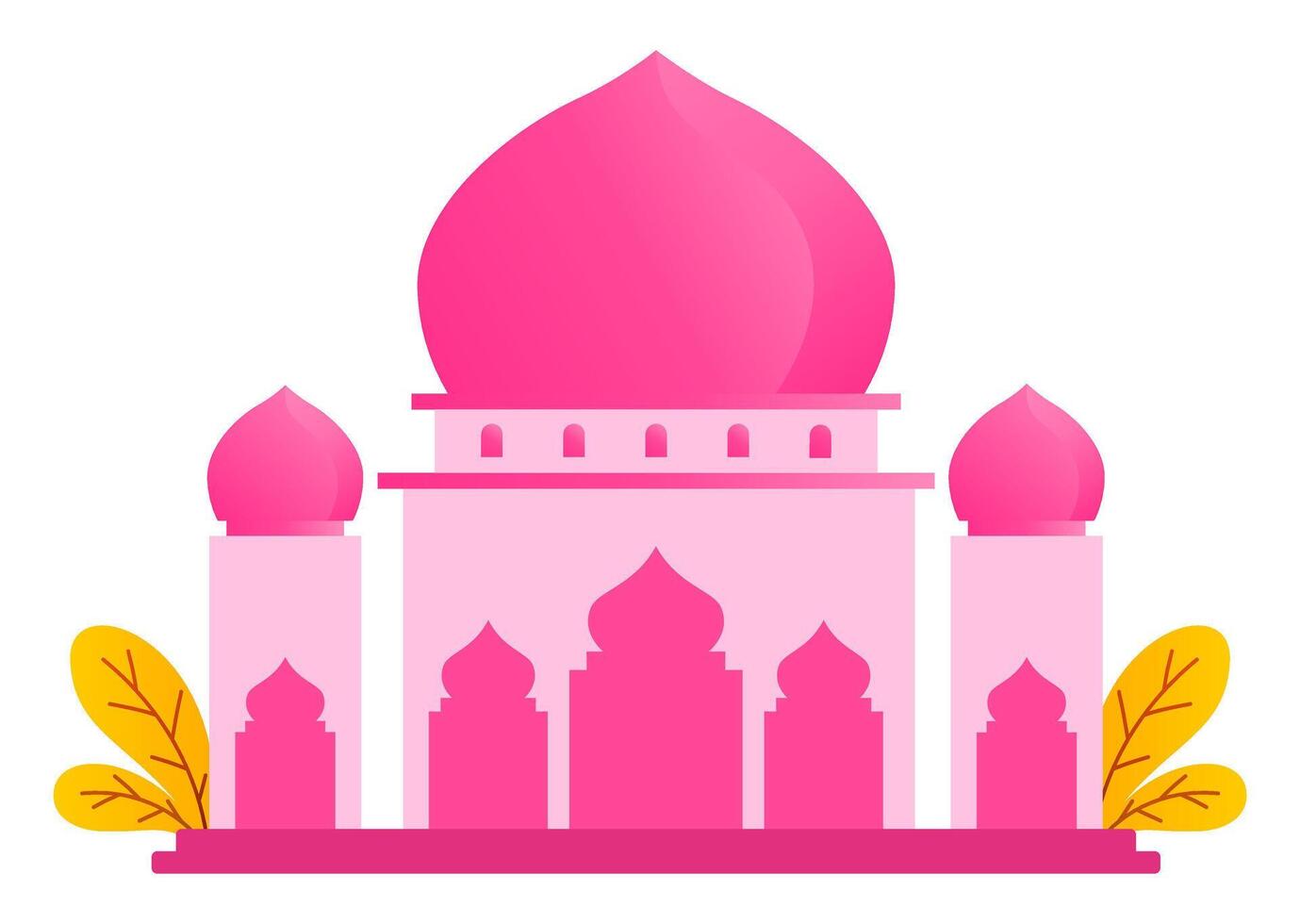Gradient Elegant Mosque Illustration vector