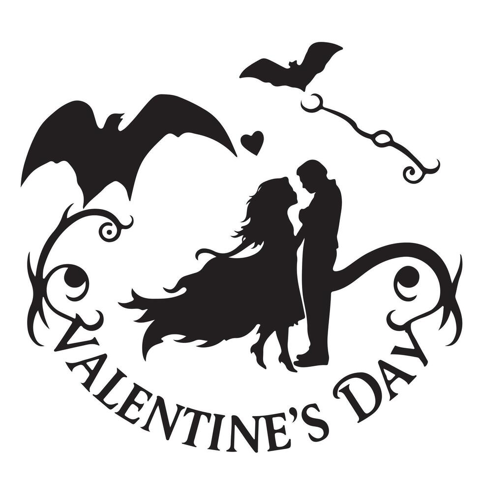 Valentine's day illustration design with elements vector