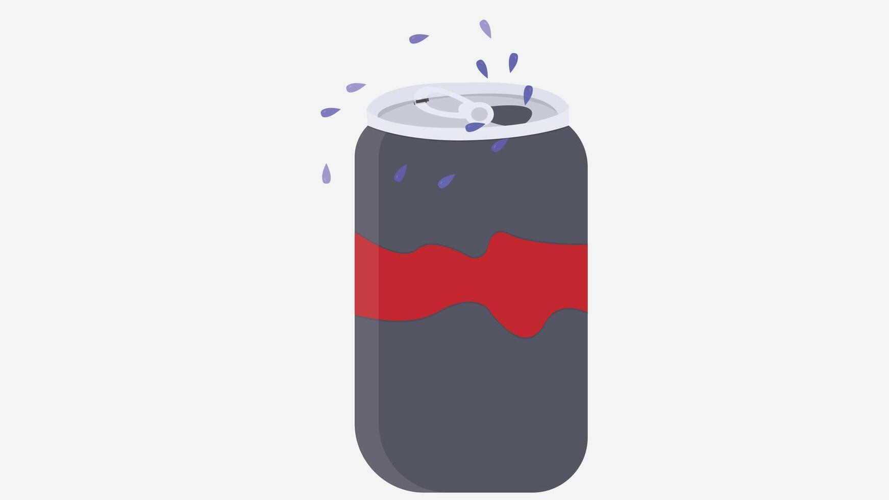 Can of soda drink isolated flat illustration vector