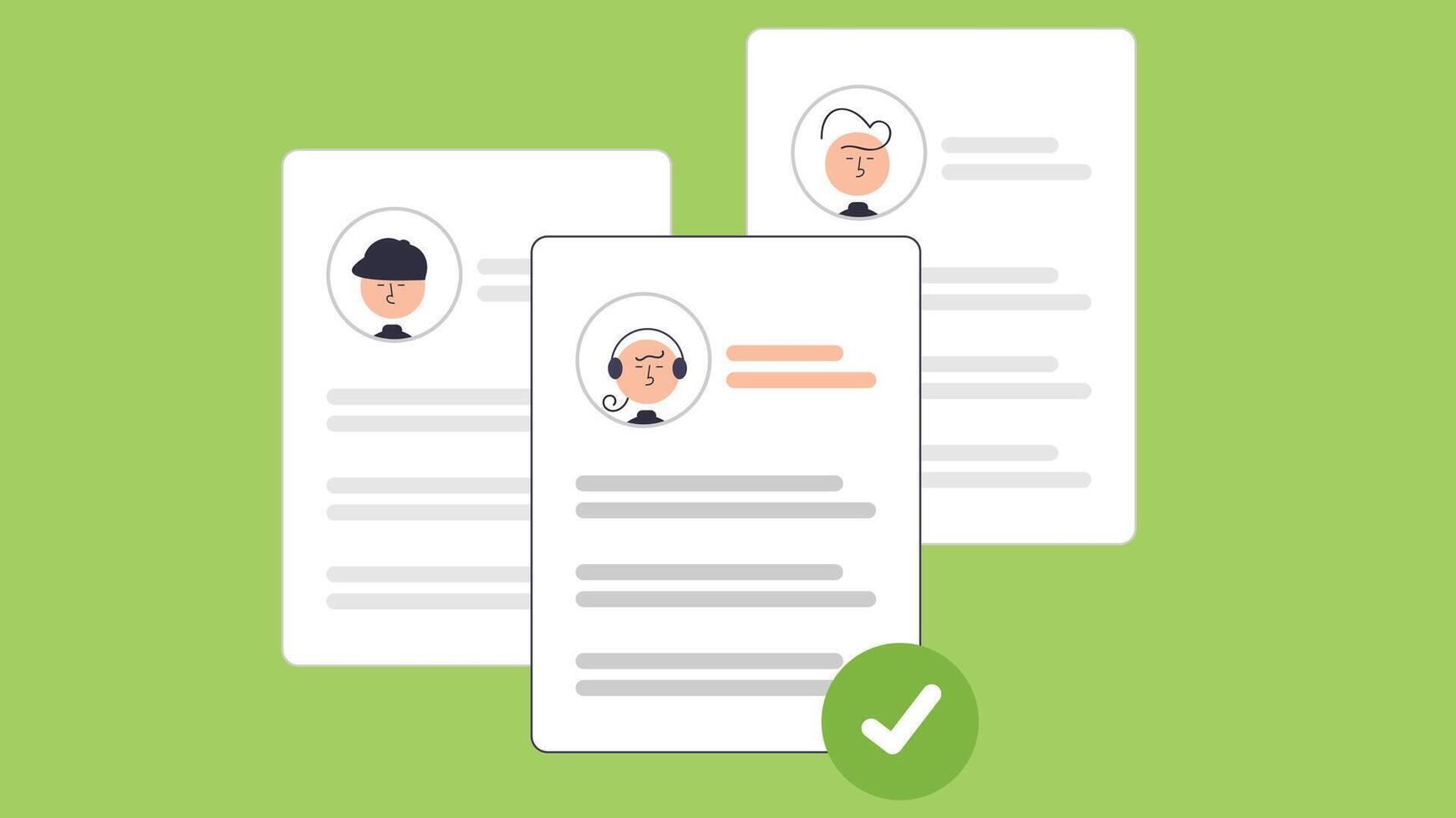 Recruitment process cv selection criteria vector