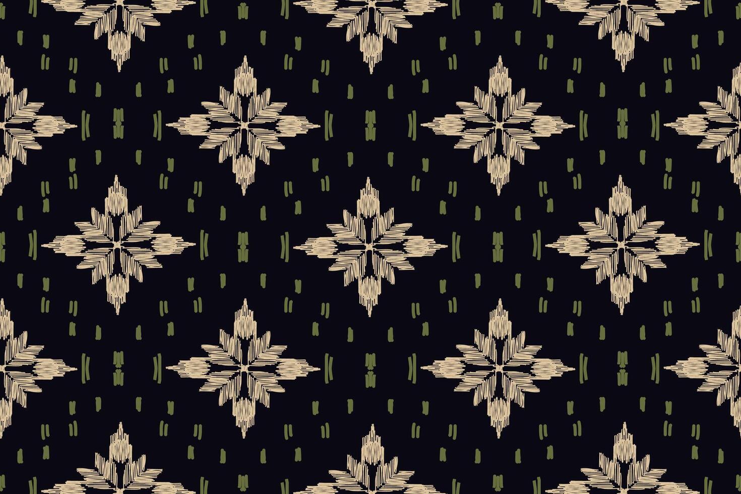 Seamless pattern, traditional ethnic pattern on black background vector
