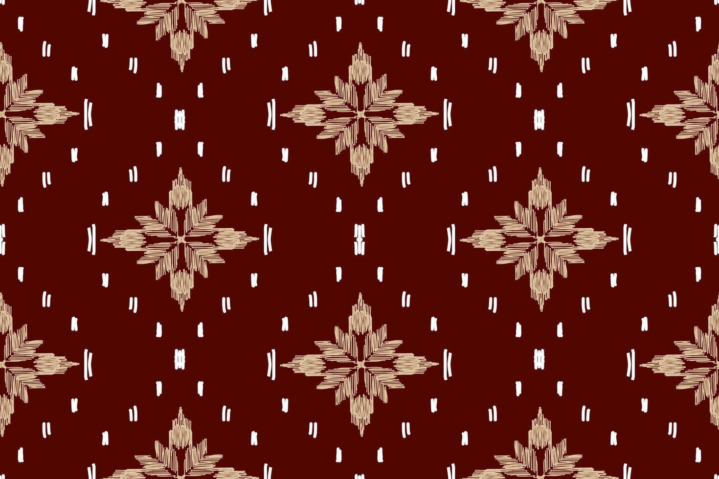 Seamless pattern, traditional ethnic pattern on red background vector