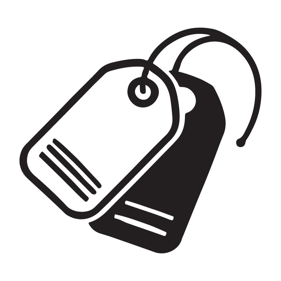Military Dog Tags Silhouette Illustration vector