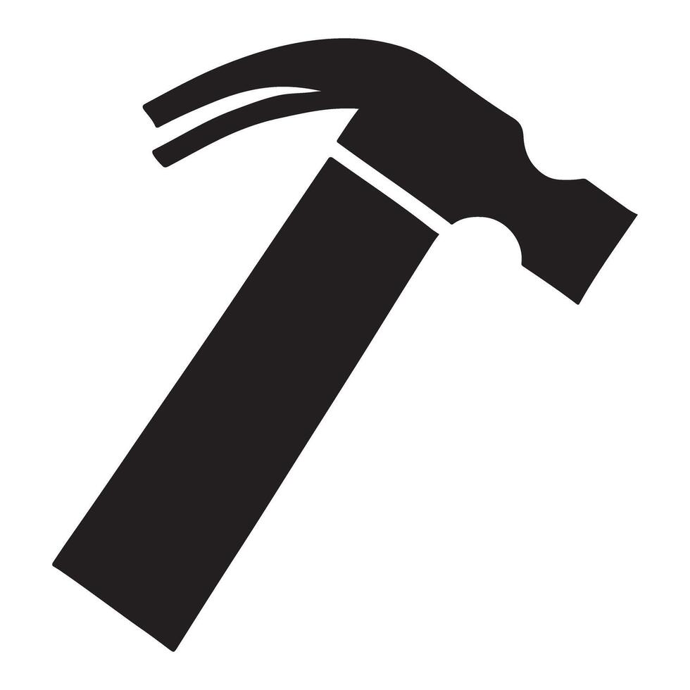 Silhouette design Illustration of a Claw Hammer Tool vector