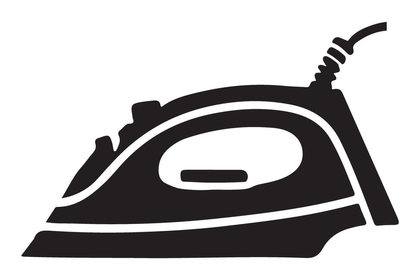 Classic Iron Silhouette Illustration for Household Designs vector
