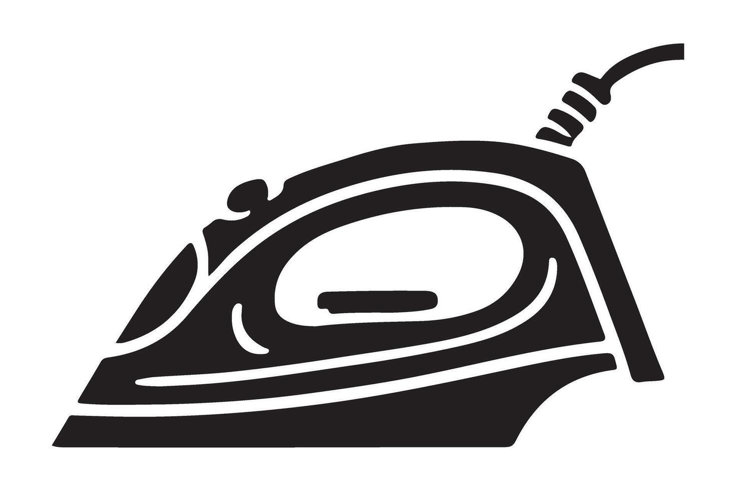 Electric Iron Silhouette Illustration for Design vector