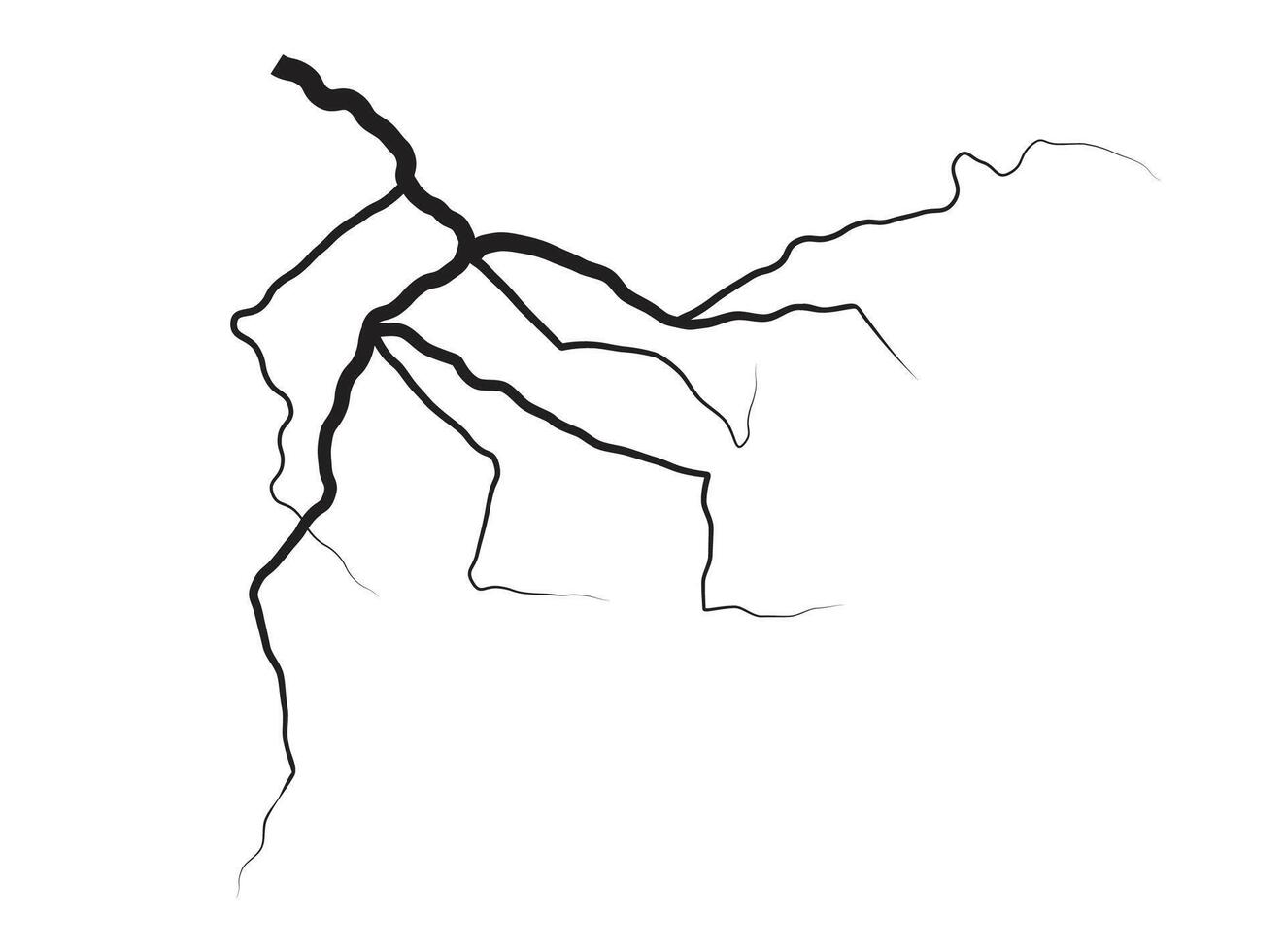 Lightning thunder illustration light energy flash rays. vector
