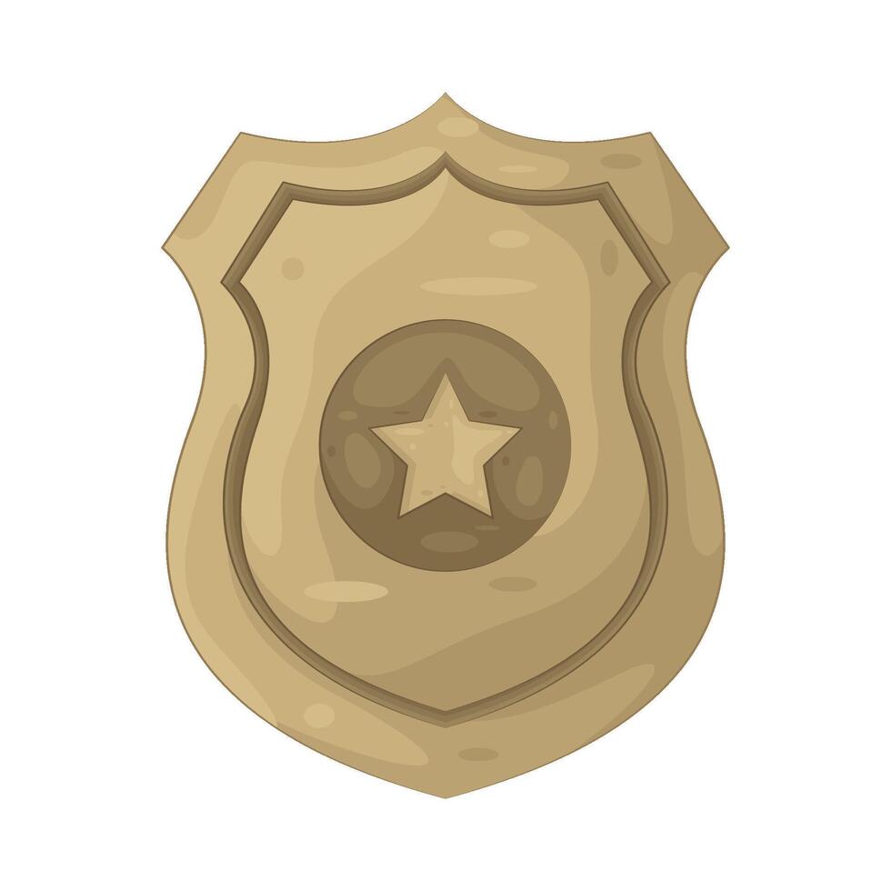 police gold badge vector
