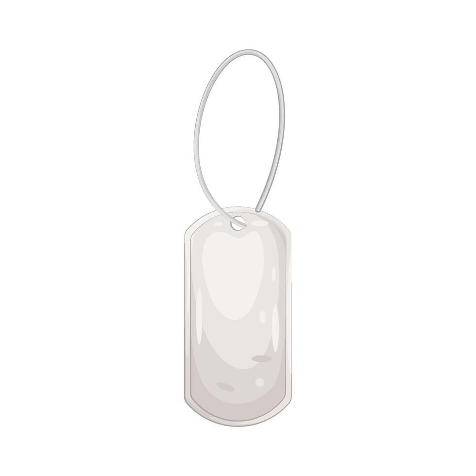 white dog tag vector