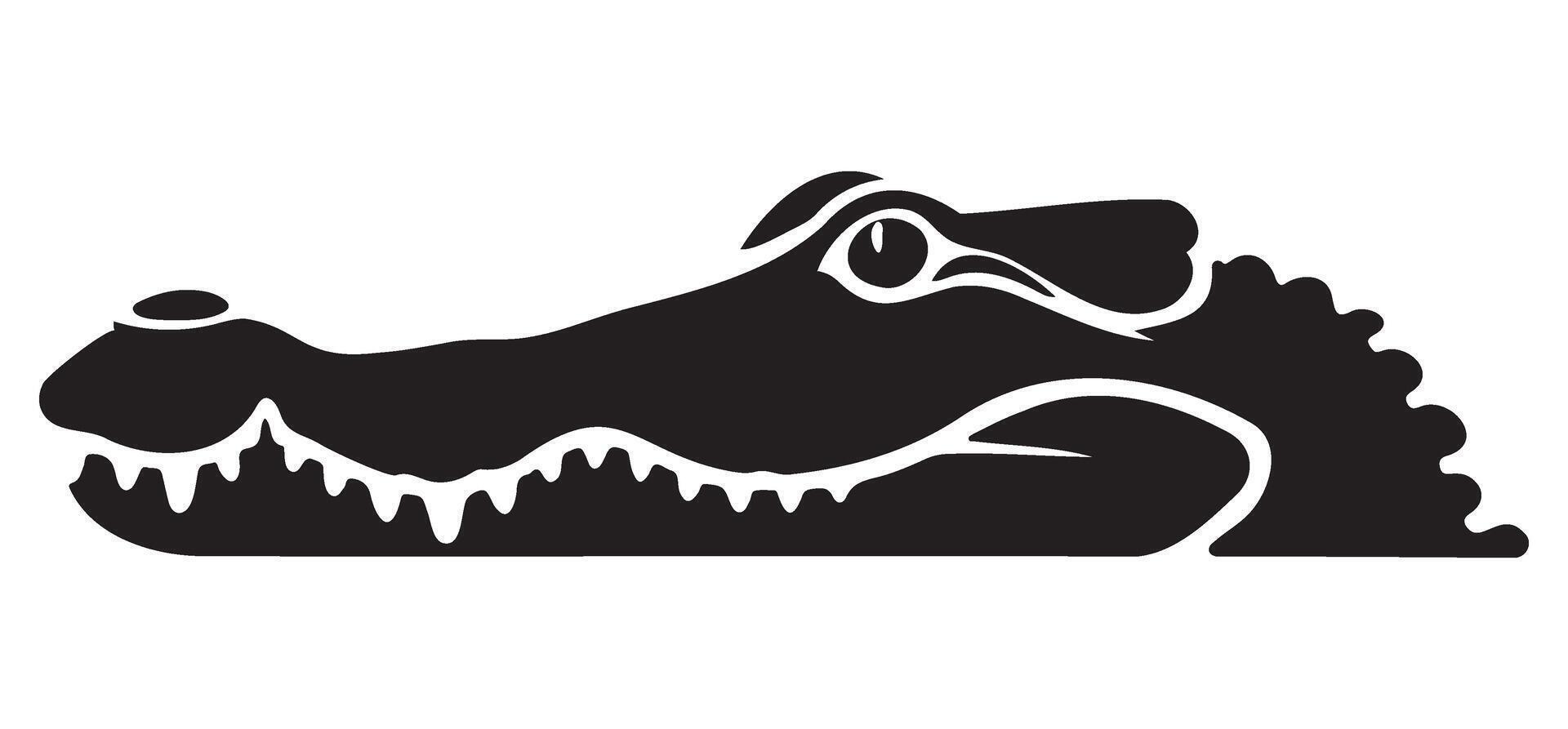 Crocodile Silhouette Graphic Design vector