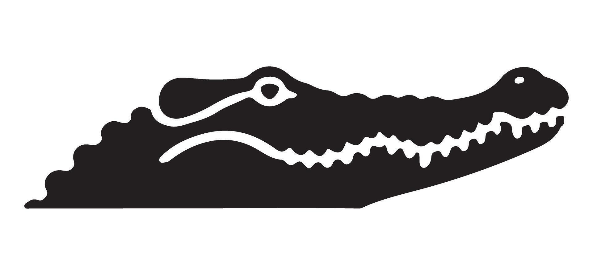 Crocodile Head Silhouette Illustration for Branding vector