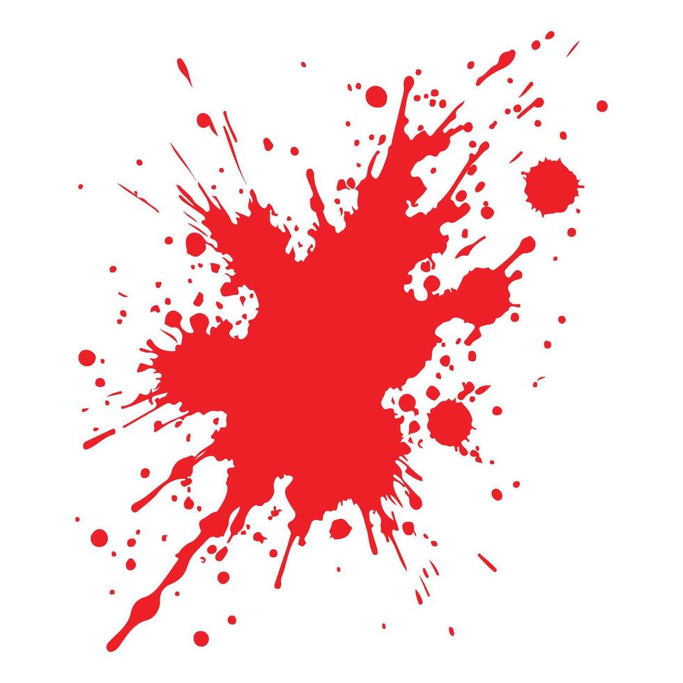 Abstract Red Ink Splatter Illustration vector