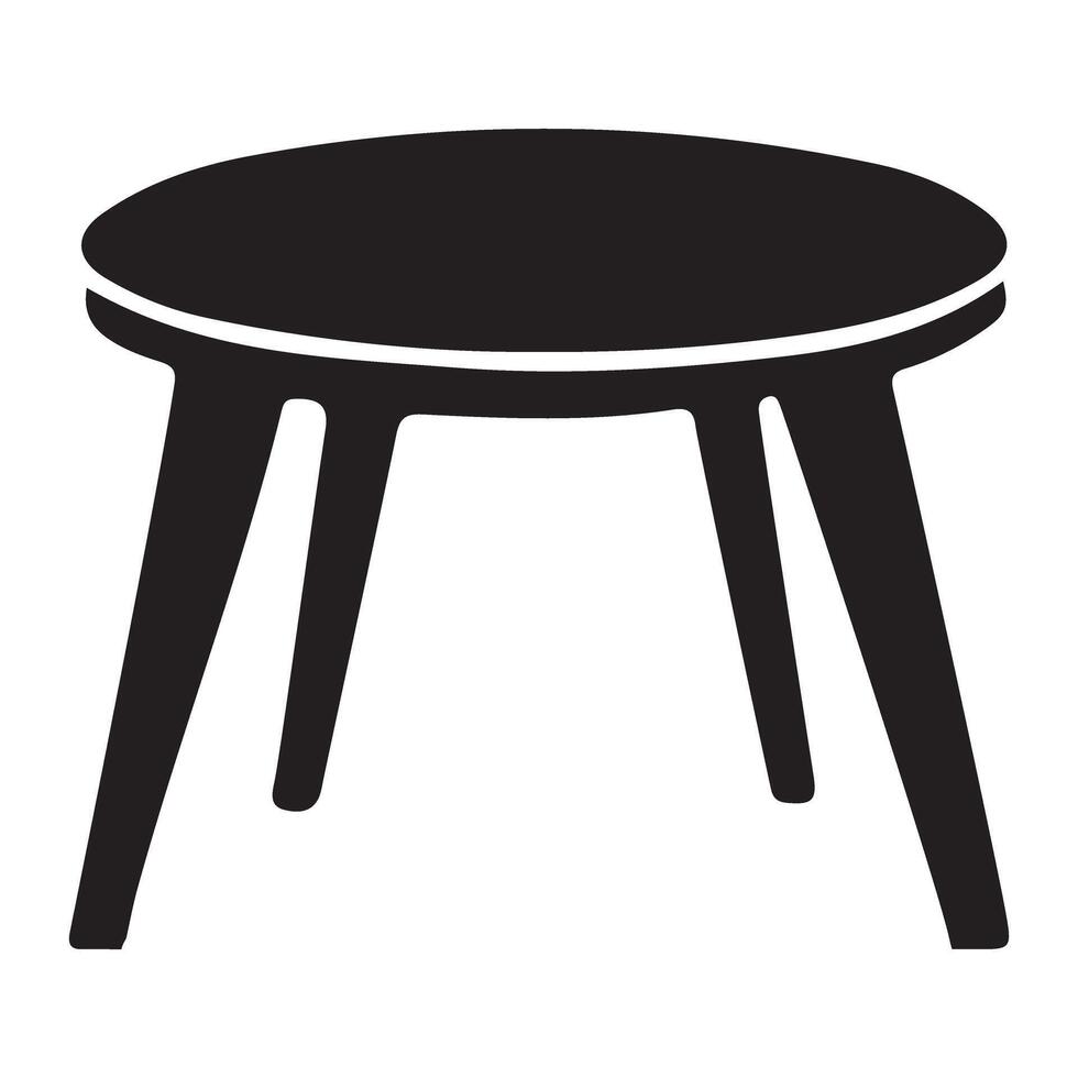 Silhouette Small Round Table Design for Modern Spaces vector