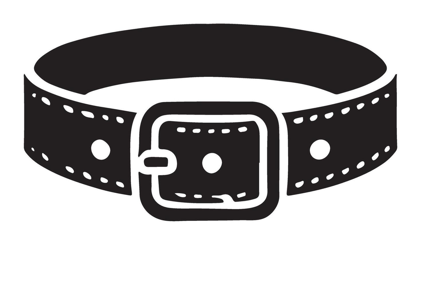 Simple Leather Belt Silhouette Illustration vector