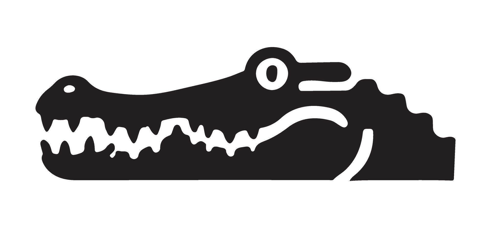 Alligator Head Silhouette Graphic for Your Projects vector
