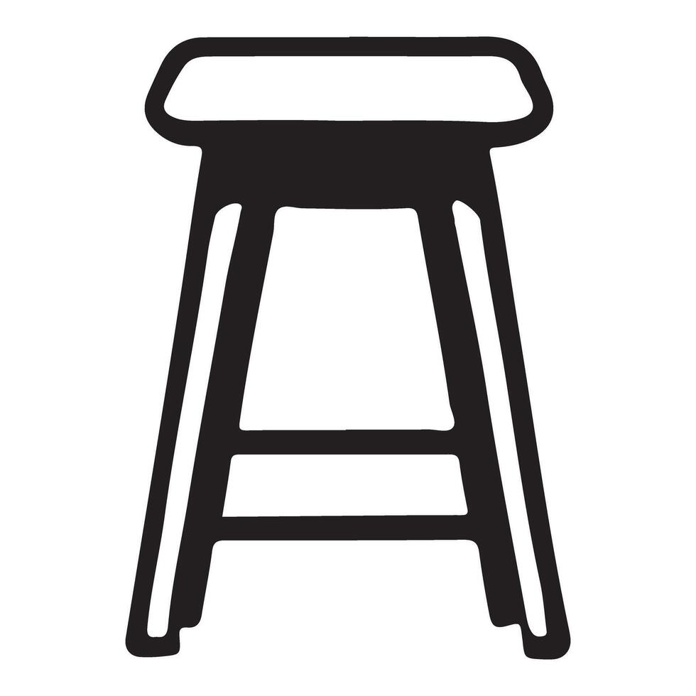 Classic design Silhouette Illustration of a Simple Bar Stool vector