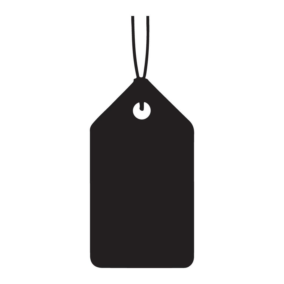 Blank Black Price Tag Silhouette design Illustration vector