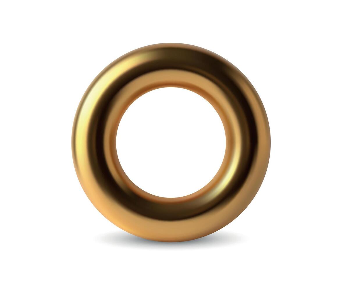 Gold Ring with Minimalist Design vector