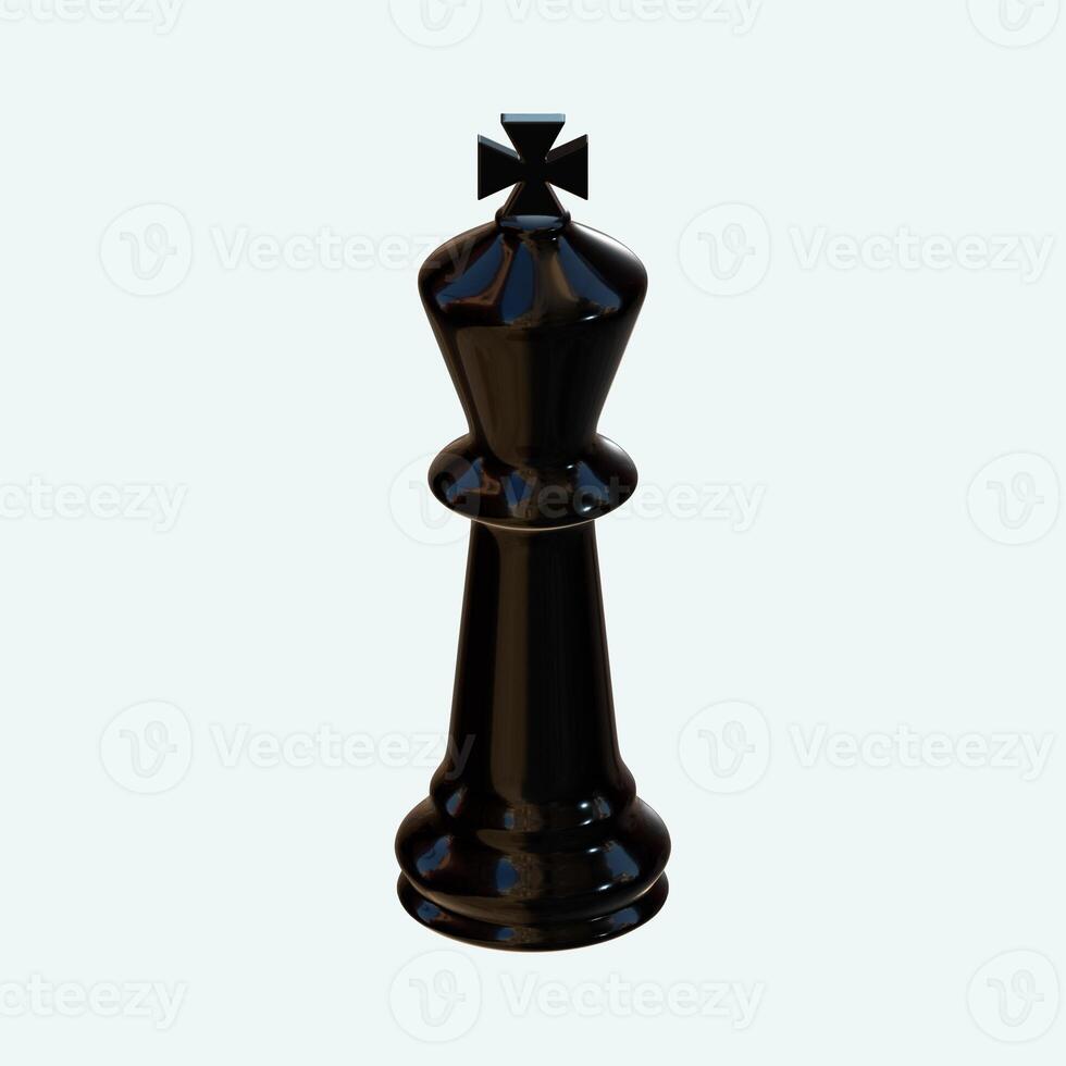 ajedrez Rey pedazo negro 3d hacer parte superior ver con antecedentes foto