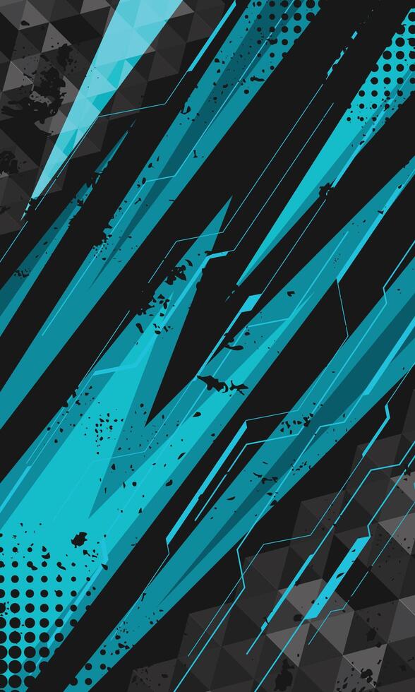 Abstract futuristic racing geometric stripes background for sublimation jersey vector