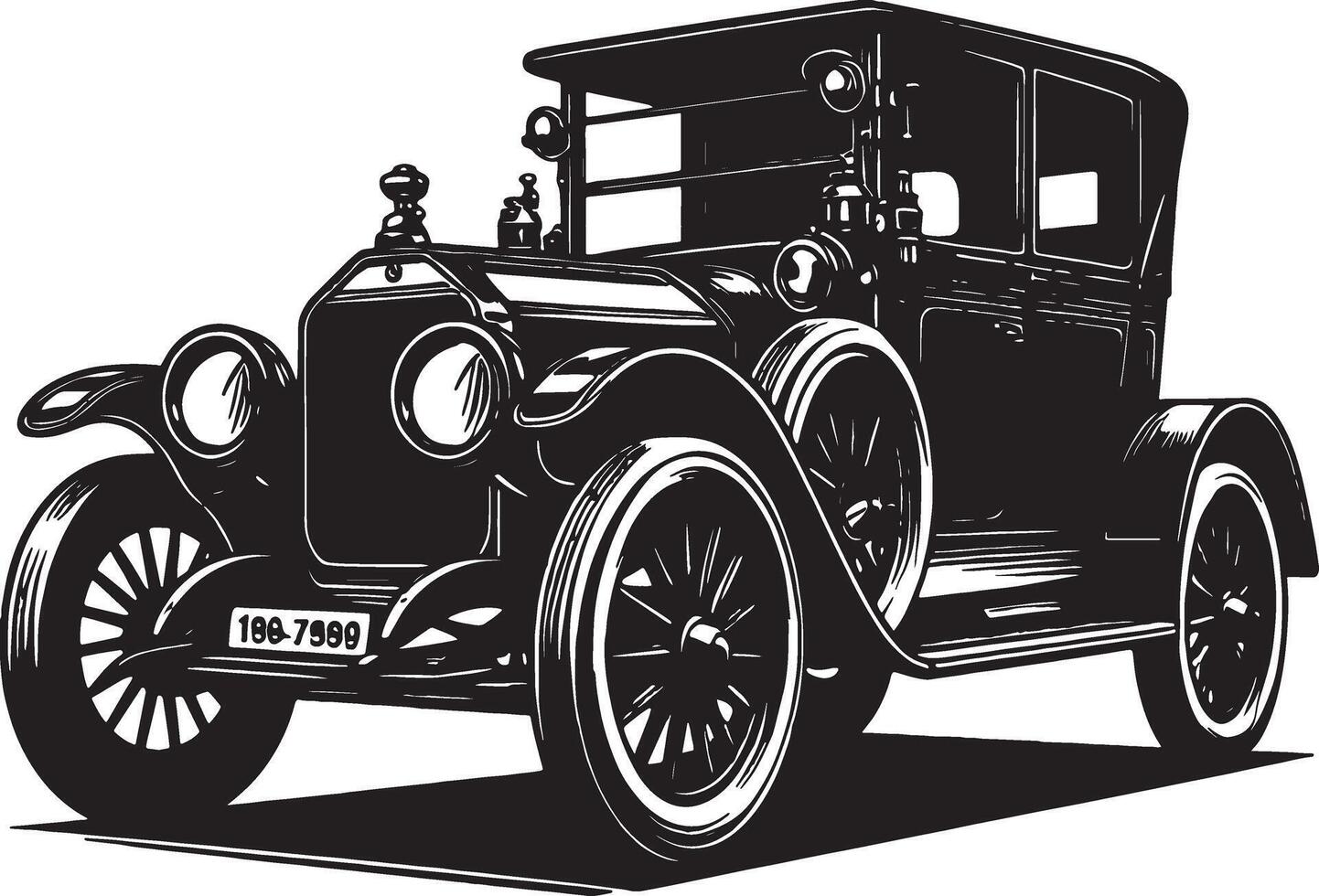 Silhouette of Classic Cars for Enthusiasts vector