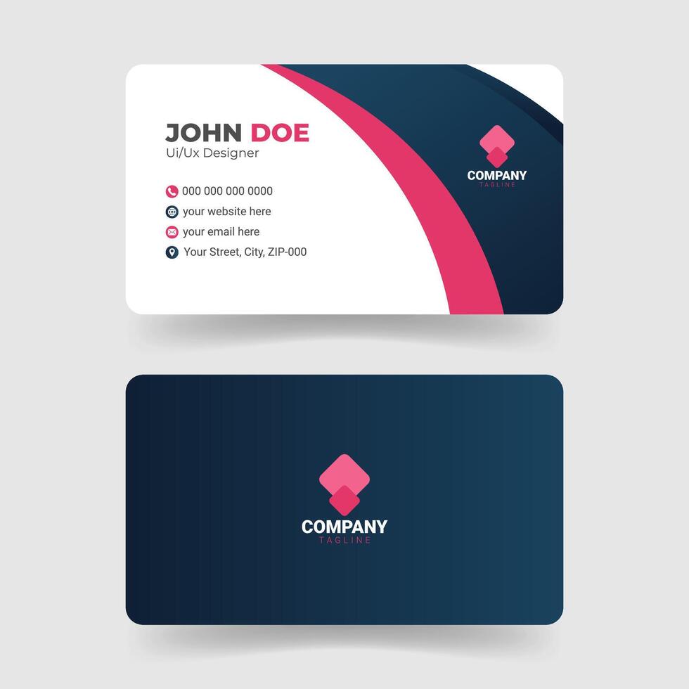 Clean Elegant Business Card Template Design vector