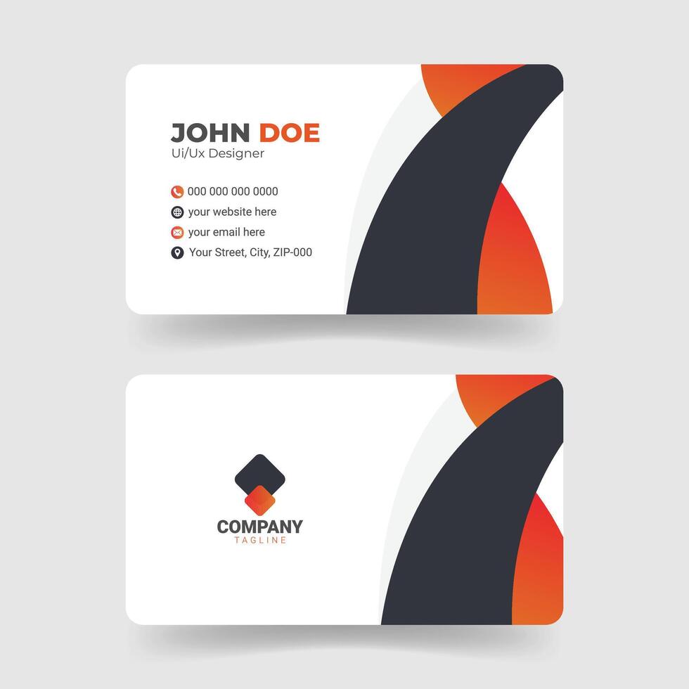 Unique Personal Branding Business Card vector