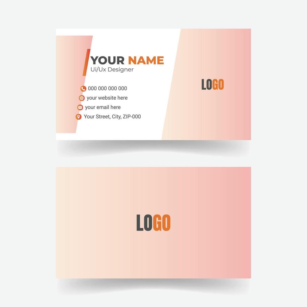 Minimal Trendy Business Card Design Template vector
