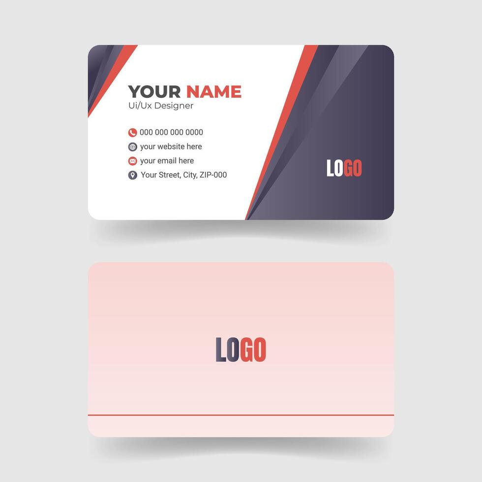 Premium Minimal Business Card Design Template vector