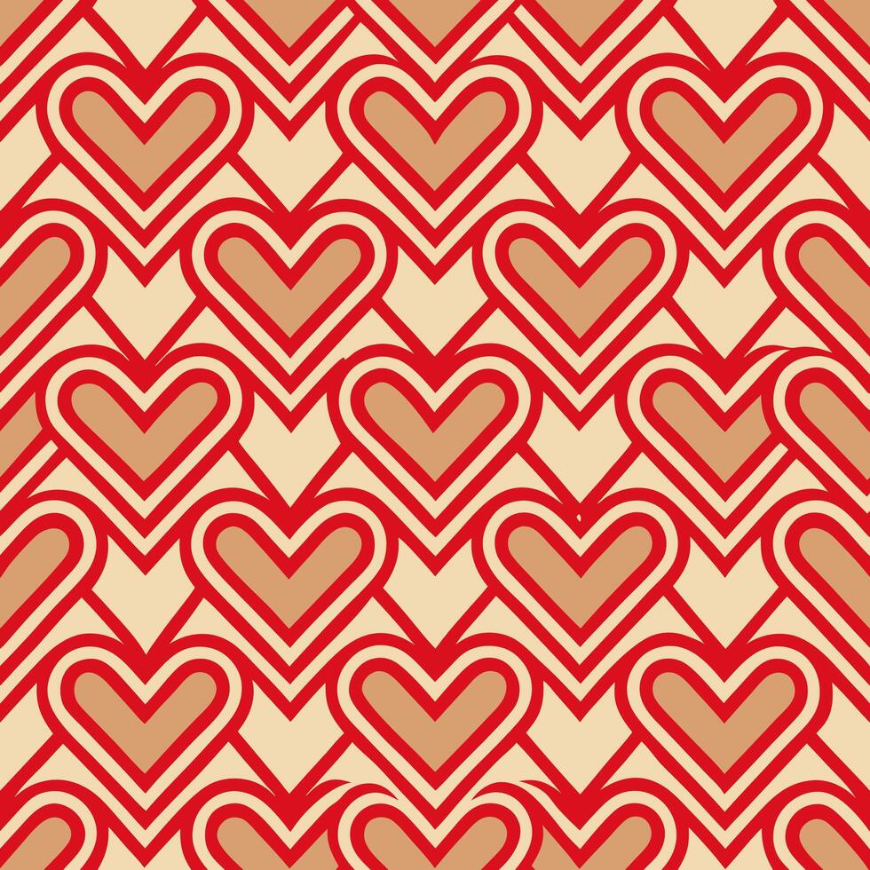 Heart patterns seamless design graphic art digital background abstract style seamless texture vector