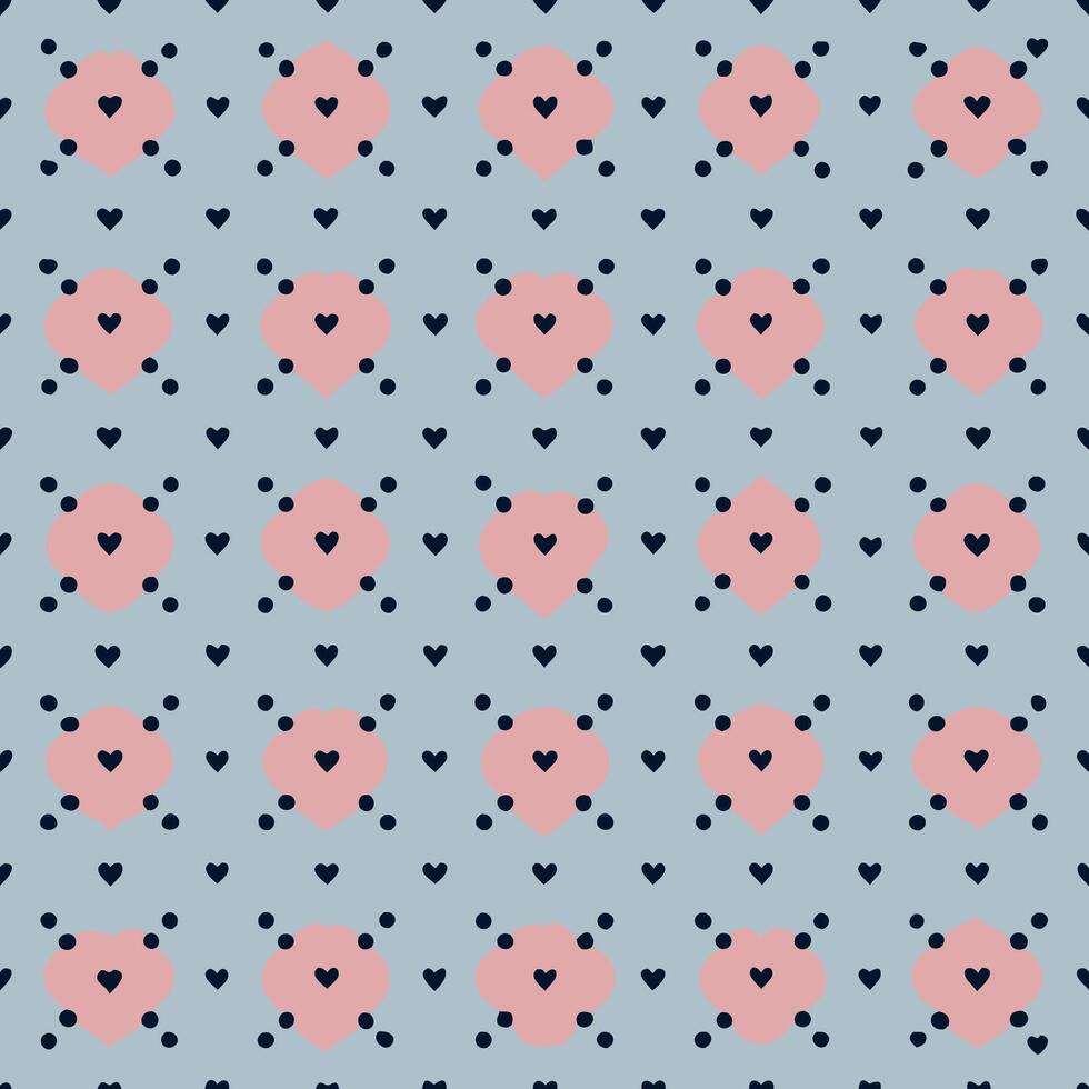 Charming heart patterns on soft grey background textile design graphic art creative space diagonal arrangement vector