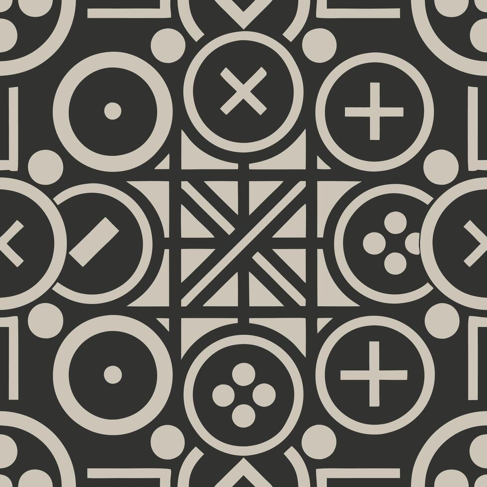 Geometric patterns with minus symbols and circles abstract art digital design contemporary aerial view visual concept vector