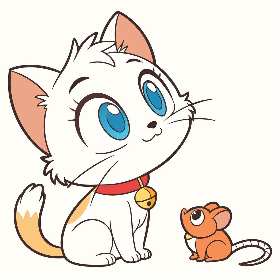 Cat and dog icon set vector