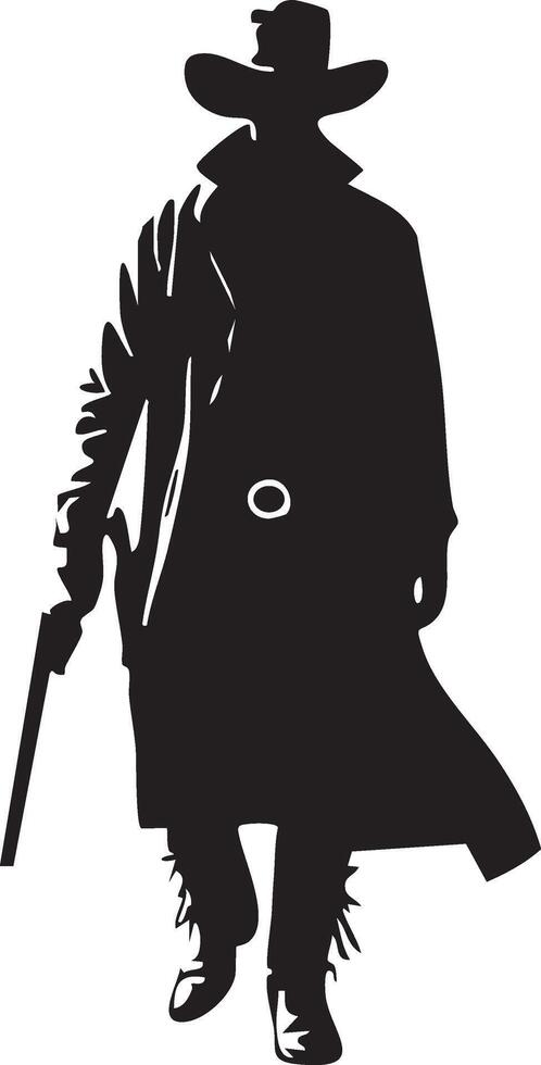 Cowboy Silhouette Icon vector