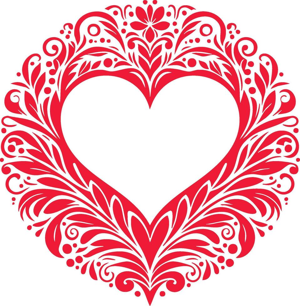 Romantic Heart Shape Silhouette vector
