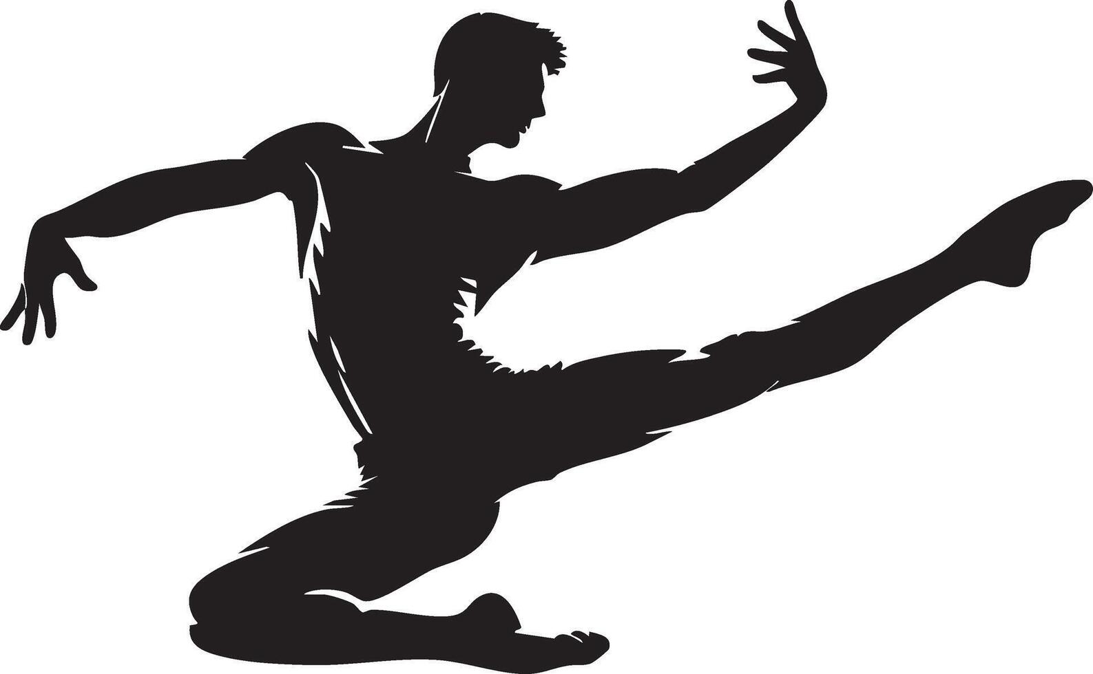 Gymnast Silhouette Illustration for Sports Themes vector