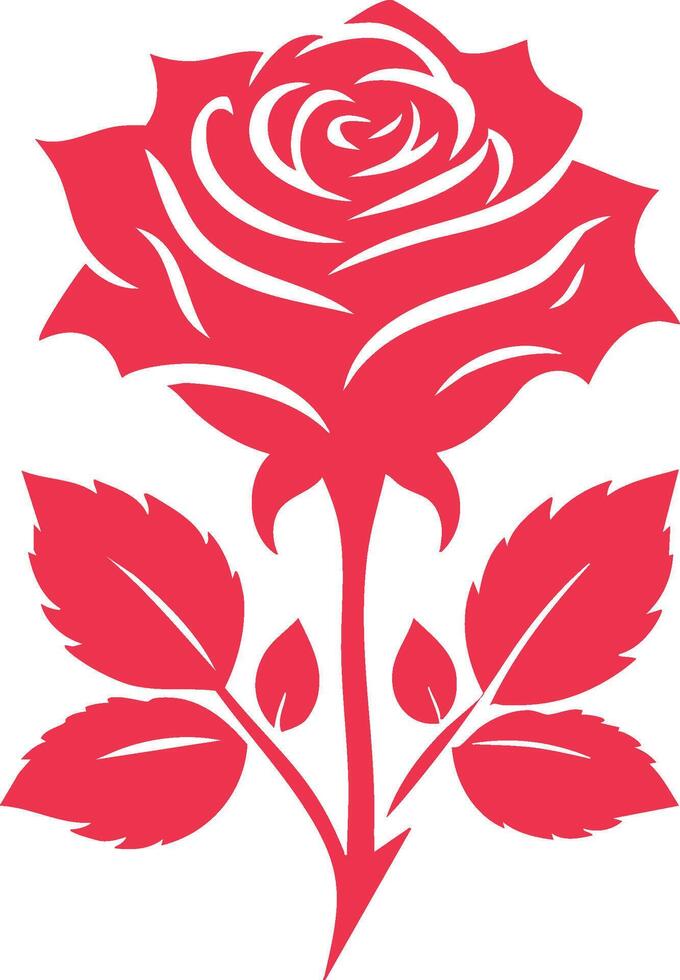 Classic Rose Silhouette Image vector