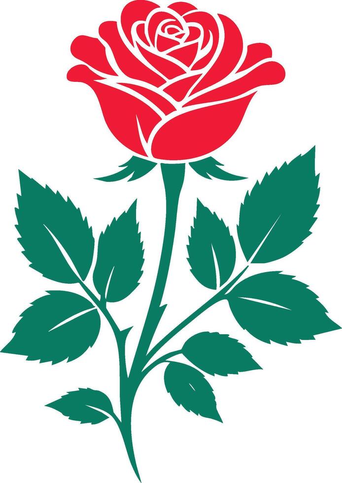 Rose Shape Silhouette Icon vector