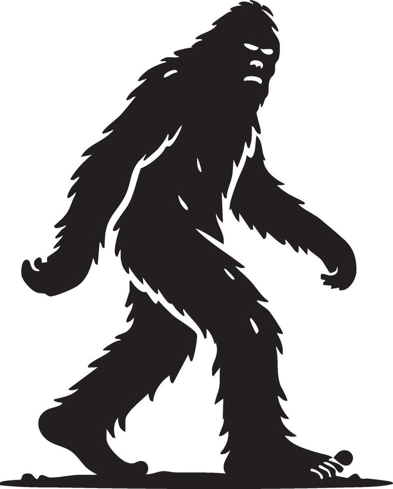 Bigfoot Shadow Silhouette Design vector