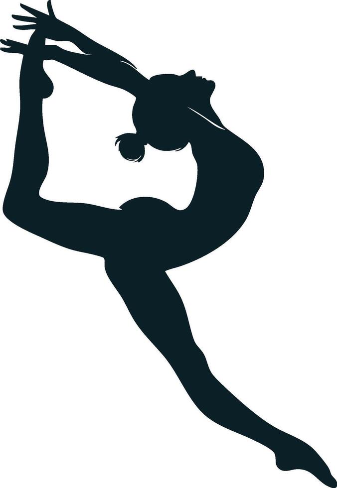 Elegant Gymnastics Silhouette Design vector