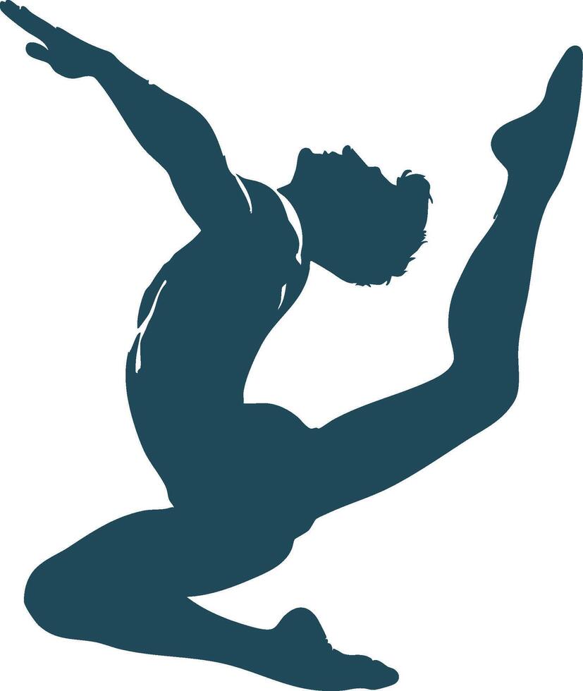 Graceful Gymnast Silhouette Design vector