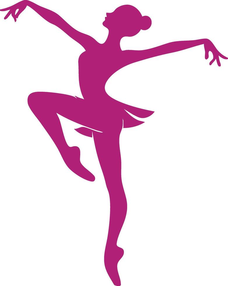 Elegant Silhouette of a Female Dancer vector