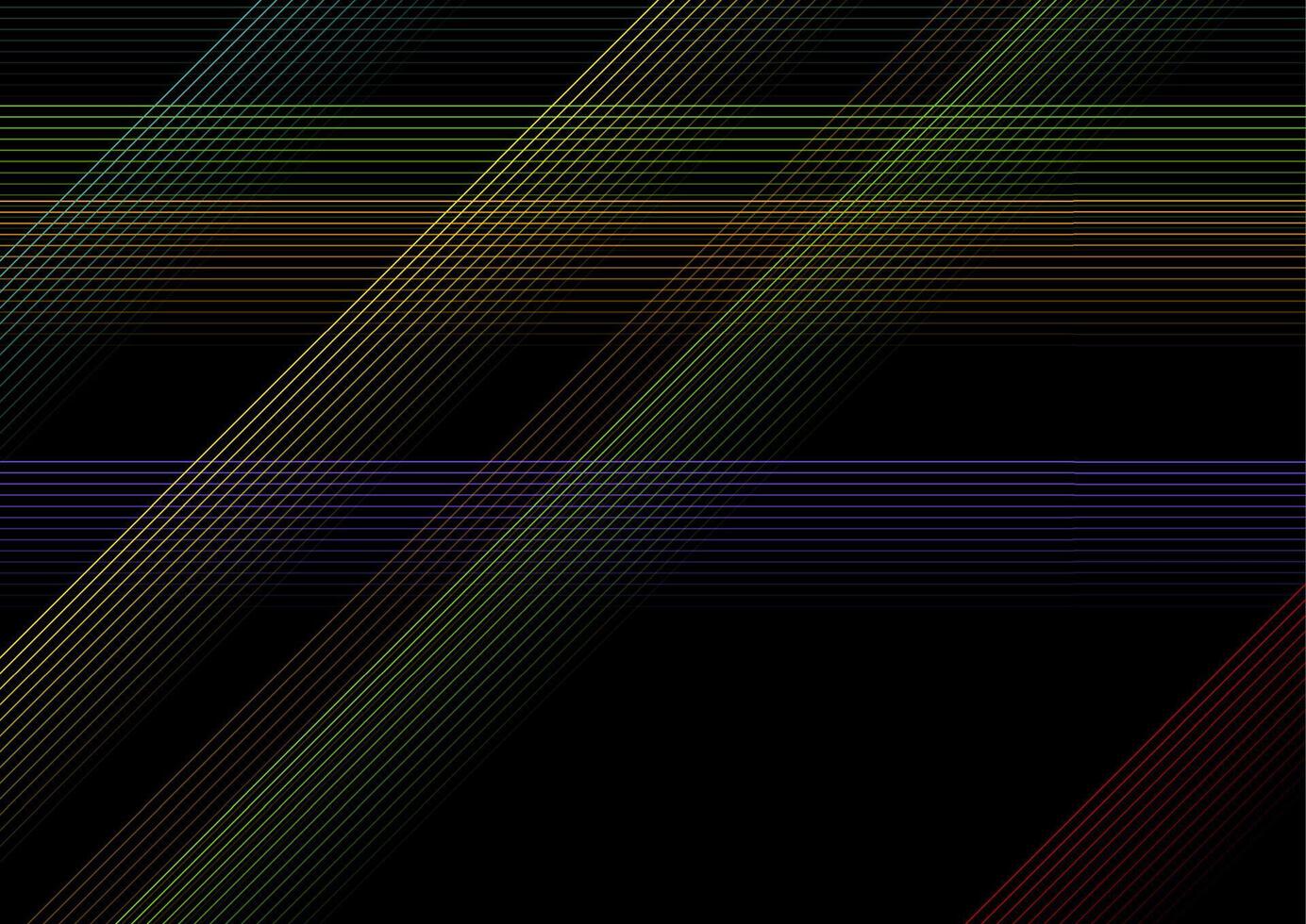 Multicolored lines abstract geometric tech background vector
