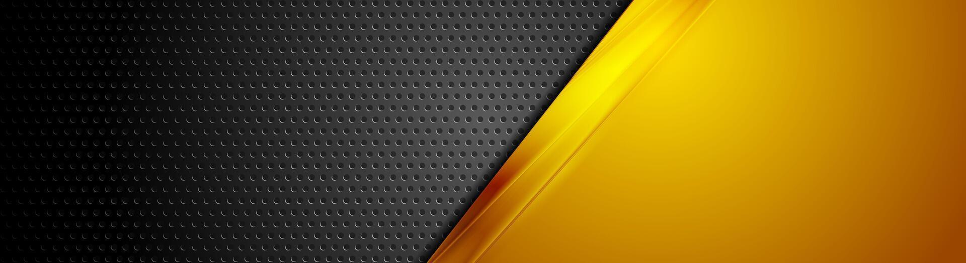 Abstract tech corporate glossy perforated banner vector