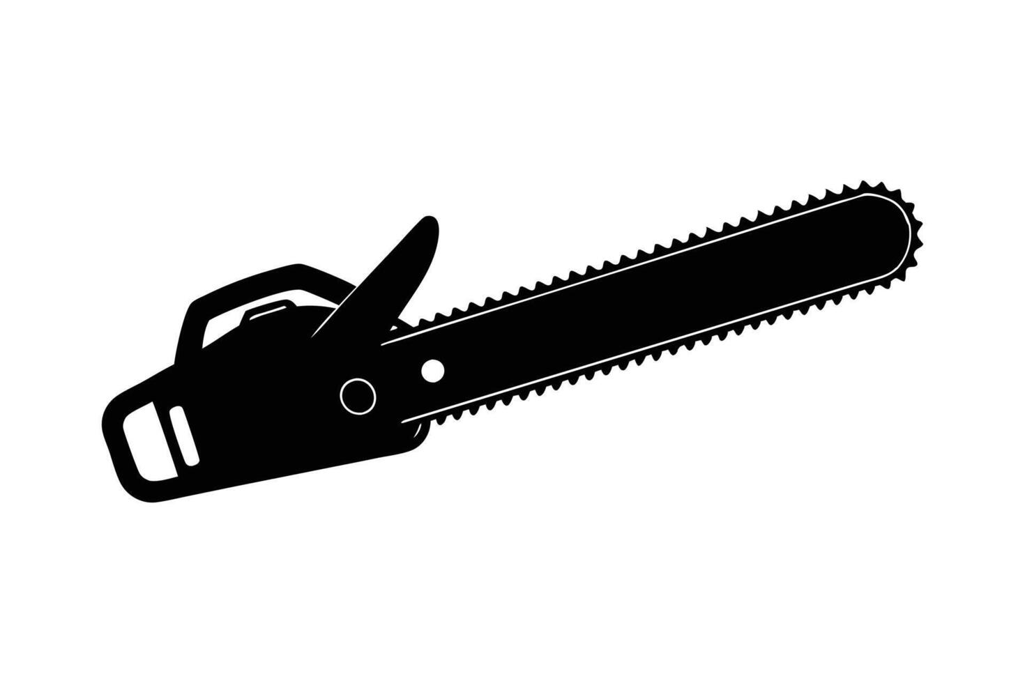 Chainsaw silhouette style art vector